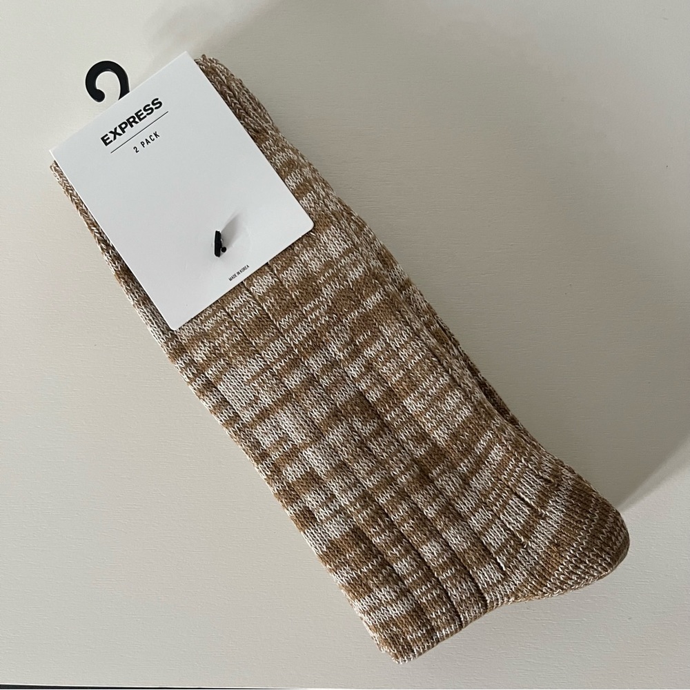NWT Express Ribbed Sweater Socks